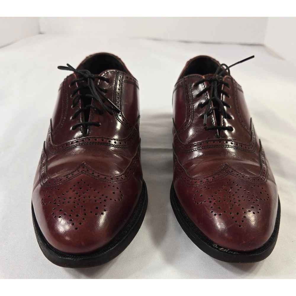 Hanover Master Flex Men's Size 9 B/AA Brown Leather Wingtip Oxford Dress Shoes